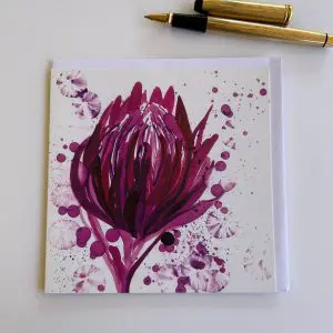 Wild Ink Flowers Series- Hot Pink Protea