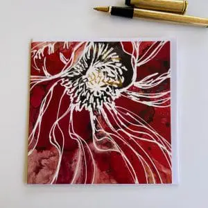 Wild Ink Flowers Series- Red Poppy Petals