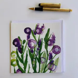 Wild Ink Flowers Series- Green Whimsical Garden