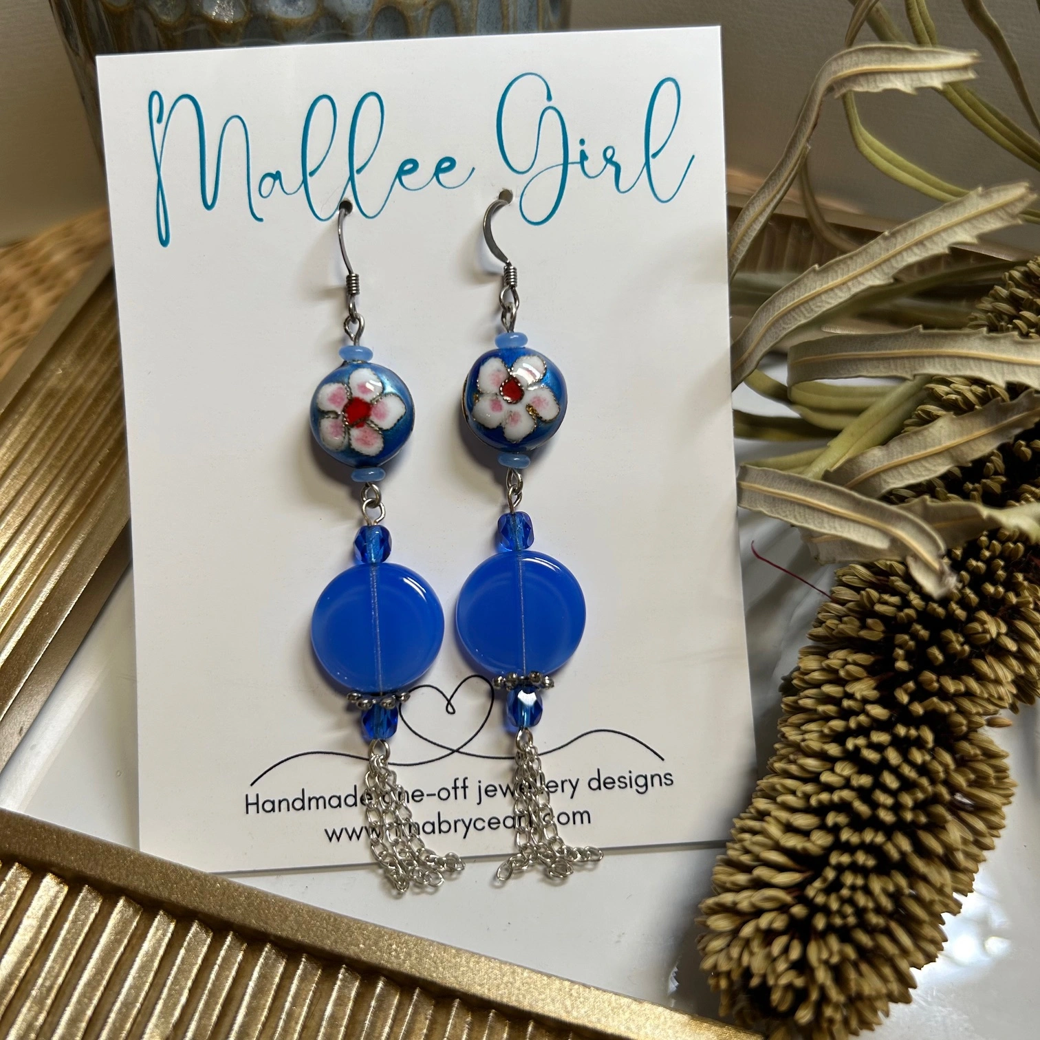 Mallee Girl Designs Earrings - Blue Moon